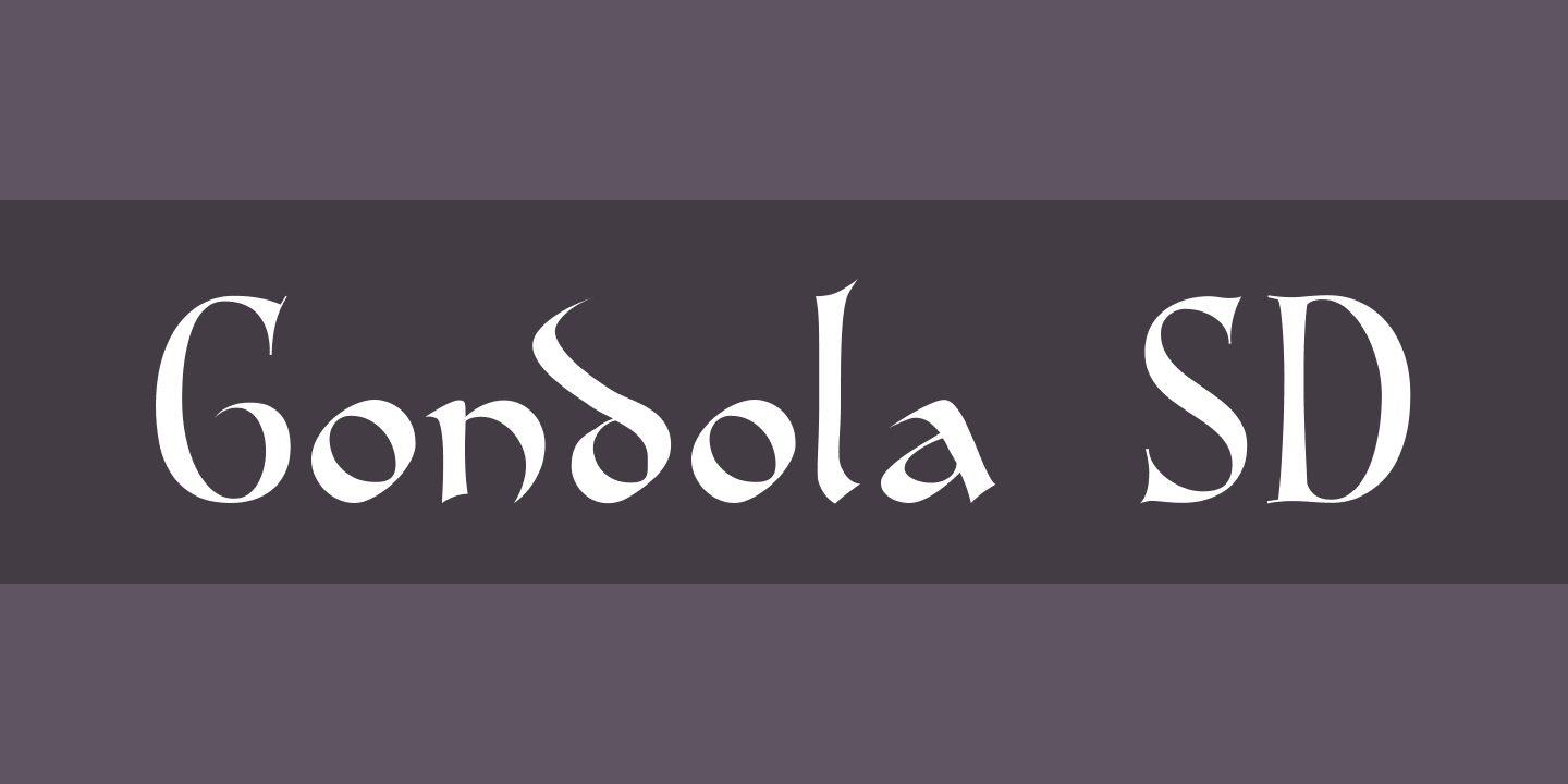 Beispiel einer Gondola SD-Schriftart